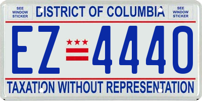 DC license plate EZ4440