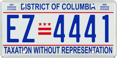 DC license plate EZ4441