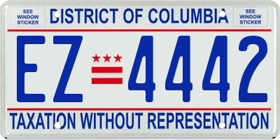 DC license plate EZ4442