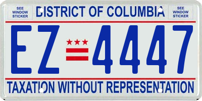 DC license plate EZ4447