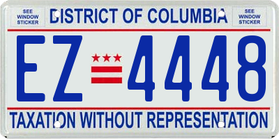 DC license plate EZ4448