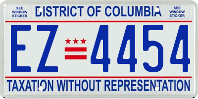 DC license plate EZ4454