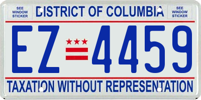 DC license plate EZ4459