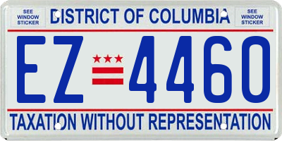 DC license plate EZ4460