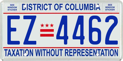 DC license plate EZ4462