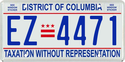 DC license plate EZ4471