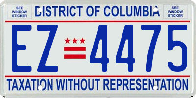 DC license plate EZ4475