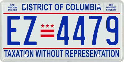 DC license plate EZ4479