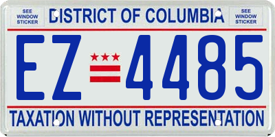 DC license plate EZ4485