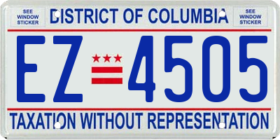 DC license plate EZ4505