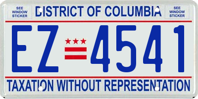DC license plate EZ4541
