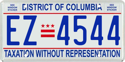 DC license plate EZ4544