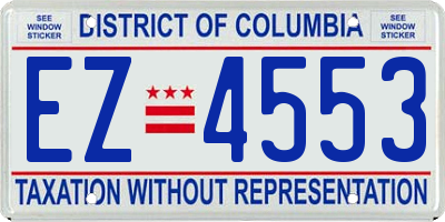 DC license plate EZ4553