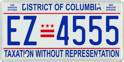 DC license plate EZ4555