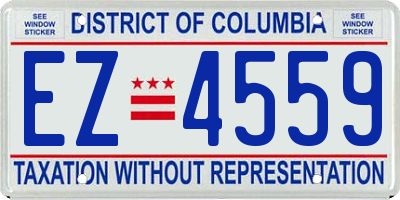 DC license plate EZ4559