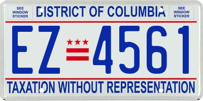 DC license plate EZ4561