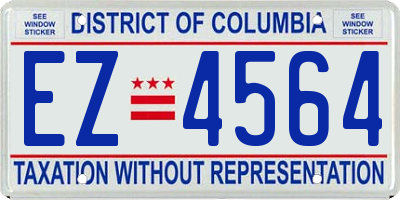 DC license plate EZ4564