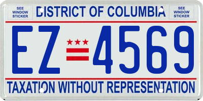 DC license plate EZ4569