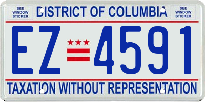 DC license plate EZ4591