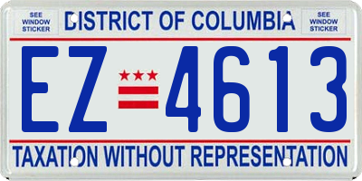 DC license plate EZ4613