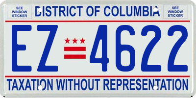 DC license plate EZ4622