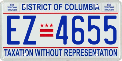 DC license plate EZ4655