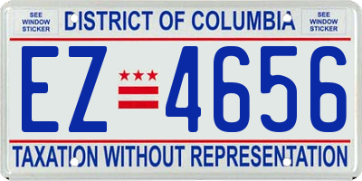 DC license plate EZ4656