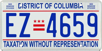 DC license plate EZ4659