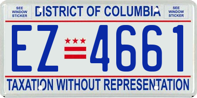 DC license plate EZ4661