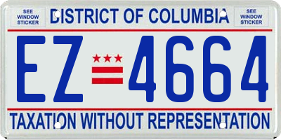 DC license plate EZ4664