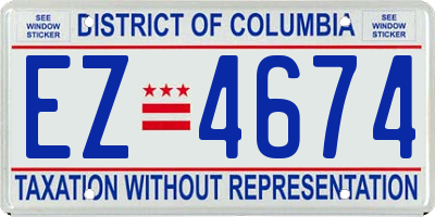 DC license plate EZ4674