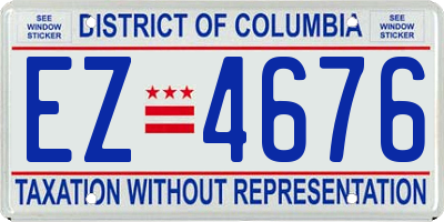 DC license plate EZ4676