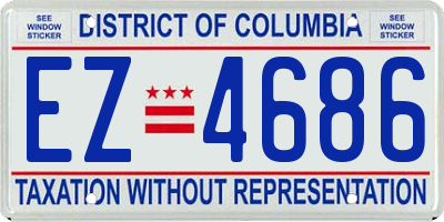 DC license plate EZ4686