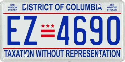 DC license plate EZ4690