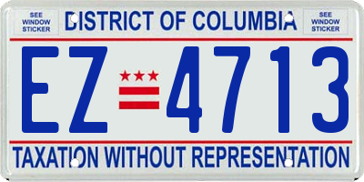 DC license plate EZ4713