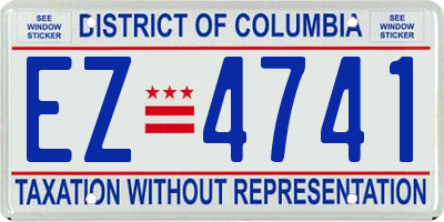 DC license plate EZ4741