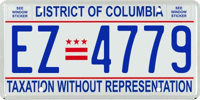 DC license plate EZ4779