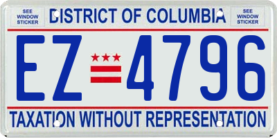 DC license plate EZ4796