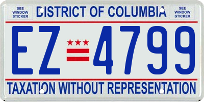 DC license plate EZ4799