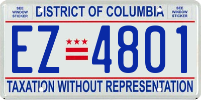 DC license plate EZ4801