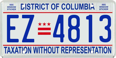 DC license plate EZ4813