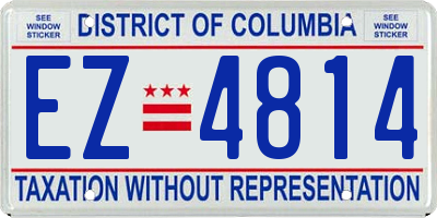 DC license plate EZ4814