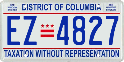 DC license plate EZ4827