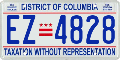 DC license plate EZ4828