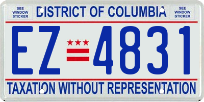 DC license plate EZ4831