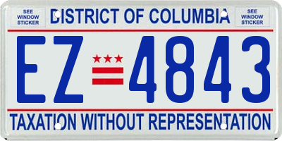 DC license plate EZ4843