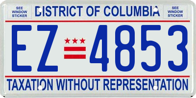 DC license plate EZ4853