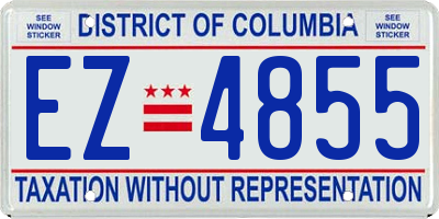 DC license plate EZ4855