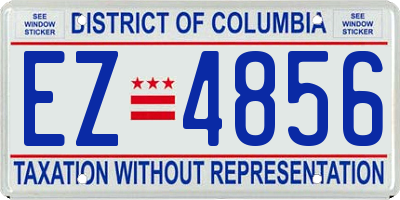 DC license plate EZ4856