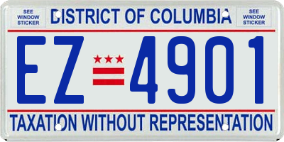 DC license plate EZ4901